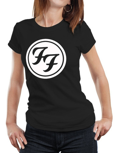 Polera Mujer Foo Fighters Rock Band Algodón Orgánico Mus18