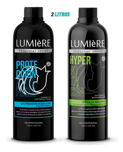 Cauterizador Reparacion Brillo + Shock Keratina Nutricion 2l