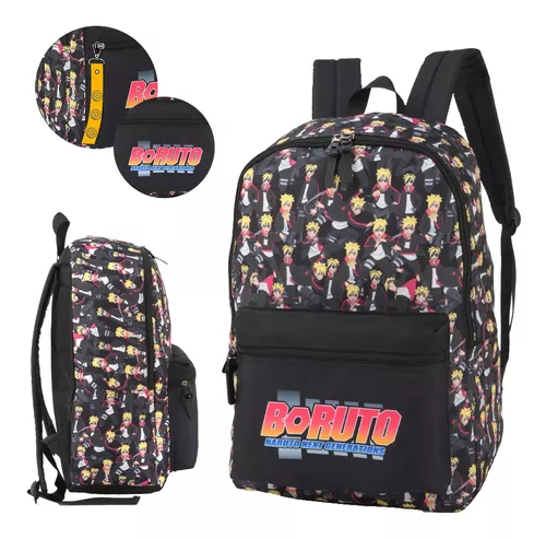 Mochila Escolar Boruto Anime Naruto Costas Juvenil + Bandana