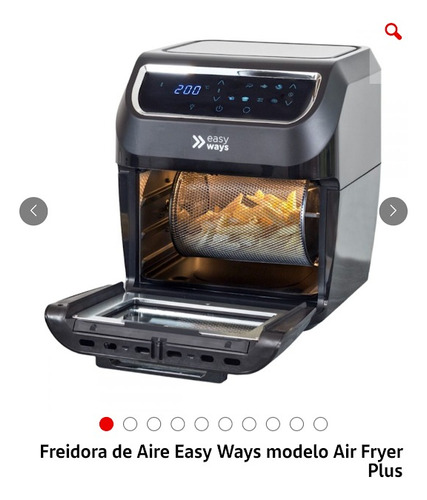 Horno Freidora De Aire Airfryer Plus Easyways Color Negro