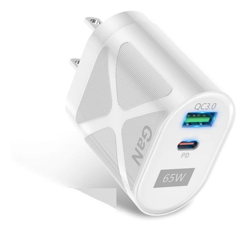 Cargador Gan De Carga Rápida De 65w Blanco