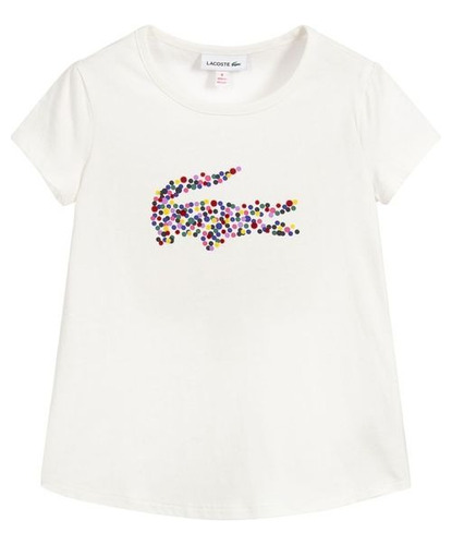 Polera Camiseta Lacoste Con Logo Para Niñas