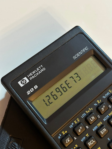 Calculadora Hp 20s Científica C/ Capa Original Rara Preto (Usado)