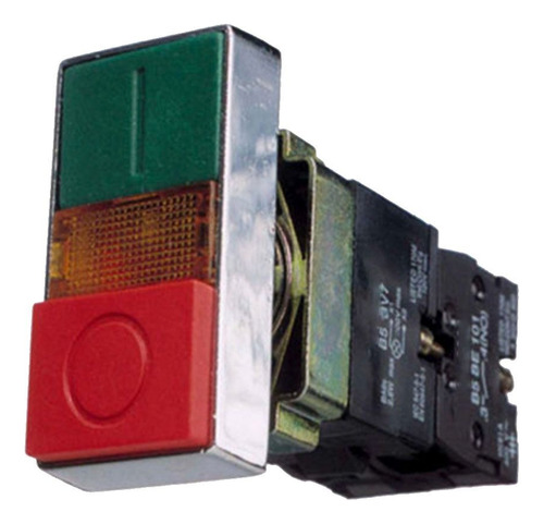 Pulsador Doble Luminoso, Ebchq 19100 , Color Rojo + Verde