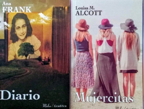 2 Libros Mujercitas Alcott + Diario De Ana Frank Gradifco