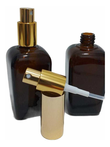 Frasco Vidrio 100ml Ámbar Para Perfume ( Pack Por 3)
