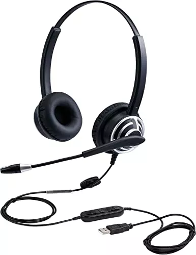 Auriculares USB con micrófono Con cancelación de ruido Auriculares de  computadora Business Skype Softphone Call Center Auriculares de computadora  de oficina