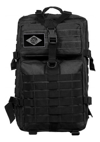 Mochila Tática Militar Recomendada Braba Qualidade Altíssima Desenho Do Tecido Preto