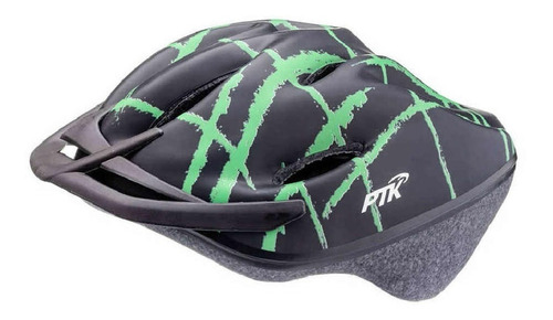 Capacete Adulto Ciclismo Podium Preto/verde Ptk Regulador 