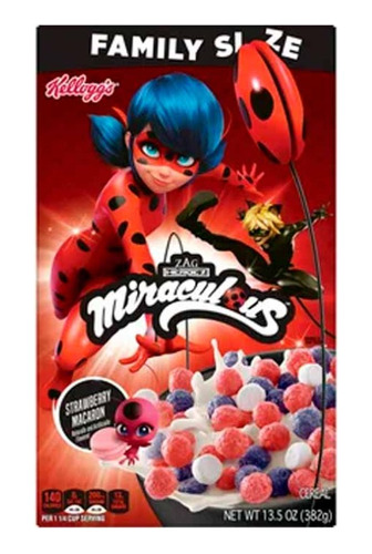 Cereal Kellogg's Fresa Miraculous Ladybug Family Size 382g