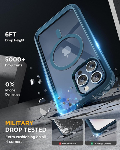 Miracase Magnetic For iPhone 15 Pro Max Case 6.7'' [compa...