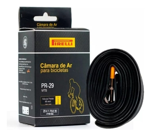 Camara Ar Aro 29 Pirelli Bico Presta Fino Mtb 29 X 1,75/2,35