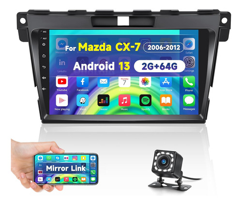 Estéreo De Coche Android 264g Para Mazda Cx-7 2006-2012, Pan