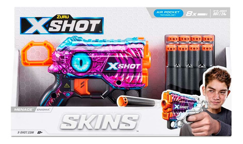 Pistola Lanza Dardos X-shot Zuru Skins Menace Diseño Grafiti