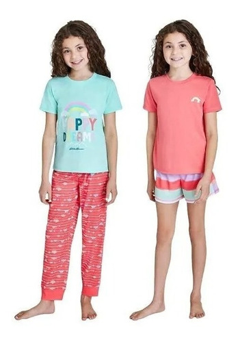 Pijama Para Niños Y Adolescentes 4 Piezas Eddie Bauer 