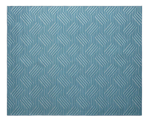 Tapete Para Quarto Sala Banheiro E Praia J. Serrano 80x50cm Cor Azulejo Azul Claro Desenho do tecido Funcional