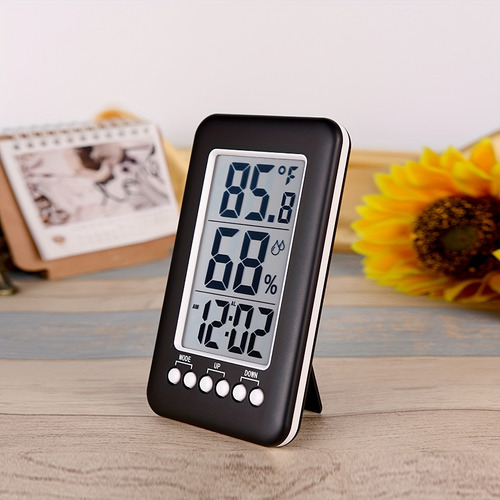 Reloj Despertador, Termómetro E Higrómetro 2 En 1 - L