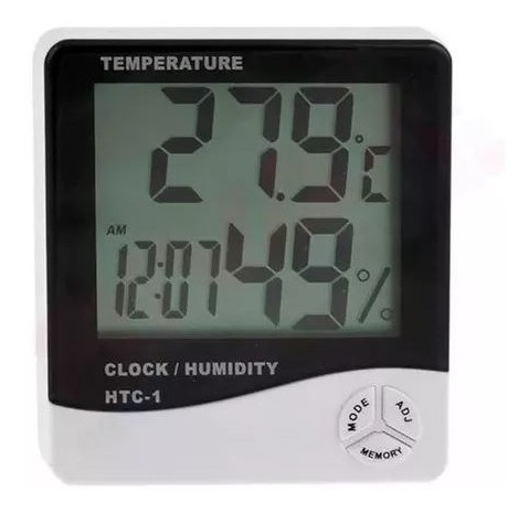 Termómetro Hidrómetro Reloj Alarma Despertador Digital Htc-1