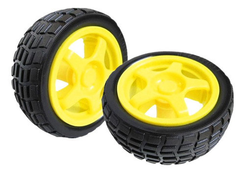 Rueda De Goma De 2 Piezas Para Modelo De Coche Robot