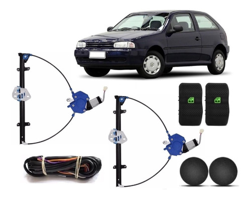 Kit Vidrios Electricos Completo Vw G2 Dos Puertas