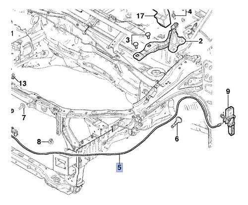 Cable Liberacion Capot Original Chevrolet Onix 