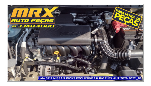 Sucata Nissan Kicks Exclusive 1.6 16v Flex Aut 2022 Pecas