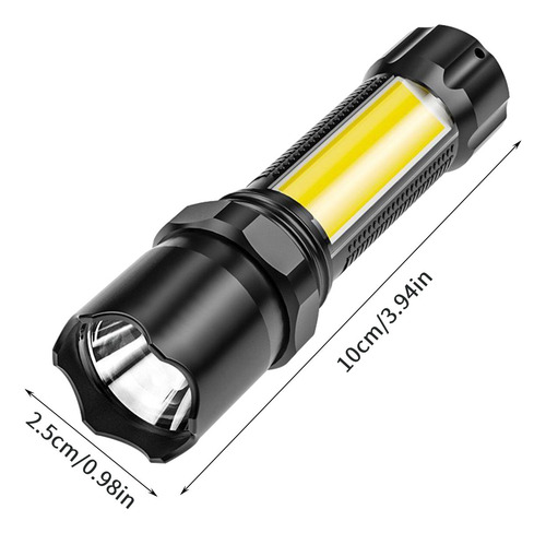 Linterna Portátil Led Para Exteriores Multifunción Cob Con T