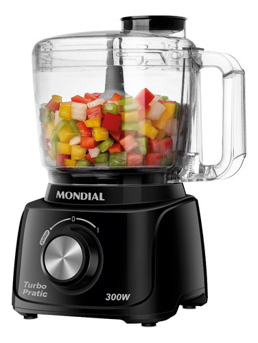 Mini Processador Mondial Turbo Pratic Mp-16-b Preto 220v
