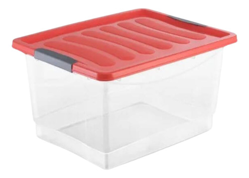 Organizador Plastico Con Tapa 30 Lts Varios Colores Guardado