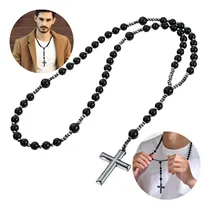 Comprar Collar Rosario Mala Piedra Volcanica Natural Cadena Hematita
