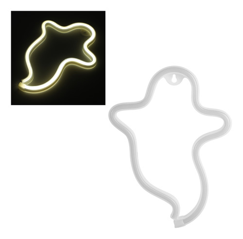 Señal De Neón Con Forma De Fantasma, Innovadora Noche Led Pa