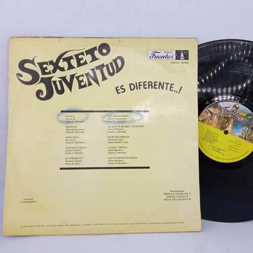 Sexteto Juventud Es Diferente..! Lp, Album (Usado)
