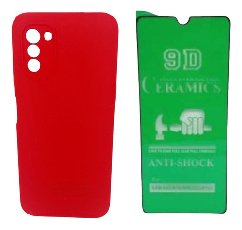 Estuche Silicone Case Para Nokia G21- G11 Y Vidrio Ceramico