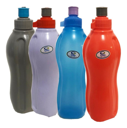  Botella Deportiva Plástico Spring 500ml Colores Crom Silmar