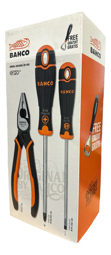 Set Bahco Pinza 180 + 2 Destornilladores + Destapador Regalo