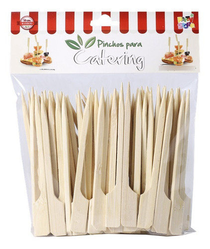 Pinchos Madera Broche 10 Cm. Hamburguesas, Catering X 100 U.
