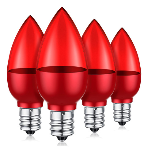 - Bombilla Led Roja E12 Candelabro Luz Decorativa Navideña 4