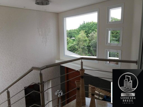 Espetacular Sobrado Com 4 Dormitórios À Venda, 500 M² Por R$ 2.800.000 - Condomínio Lago Da Boa Vista - Sorocaba/sp, Próximo Á Padaria Real. - Ca00069 - 67650829
