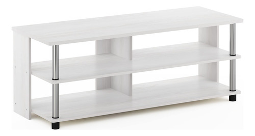 Soporte Para Tv De 3 Niveles Hasta 48 Pulgadas Roble Blanco