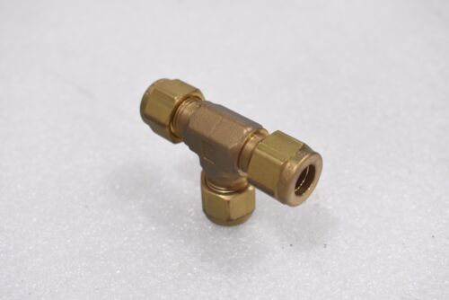 Parker 4-4-4 Jbz-b Brass Tube Fitting Tee Single Ferrule Kbk