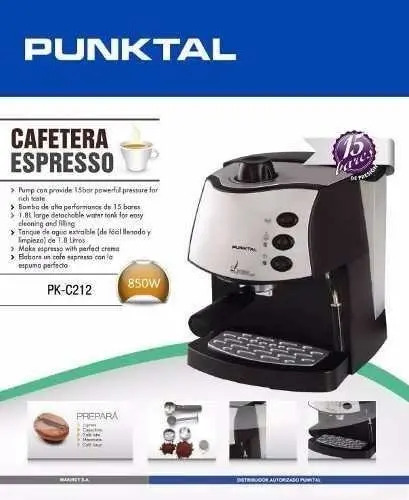 Cafetera Expresso De Lujo Punktal Pk-c212 - Tecnomovil | Cuotas sin interés