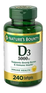 Vitamina D3 Nature's Bounty 5000 Iu 240 Softgels Original