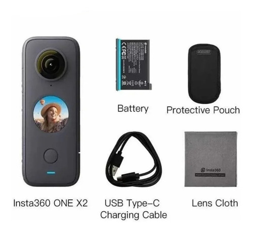 Cámara de video Insta360 One X2 Standalone 5.7K negra