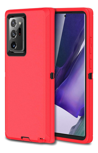 Funda Samsung Galaxy Note 20 Heavy Duty 3 Capas Rojo