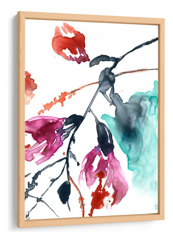 Cuadro Enmarcado Pino Colgando Fucsia Ii 30x45