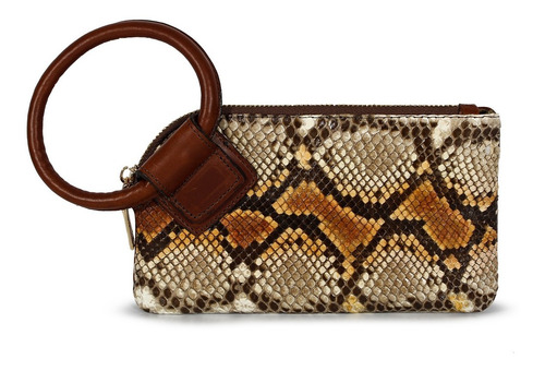 Imagen 1 de 5 de Cartera Clutch Dama Celular Piel Exótica Genuina De Pitón