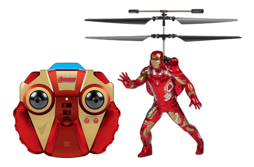 Helicóptero Iron Man Avengers A Control Remoto Con Luces