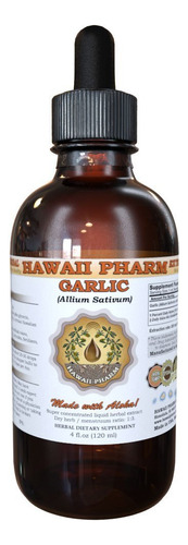 Hawaiipharm Extracto Líquido De Ajo Orgánico 2 Oz Suplemento