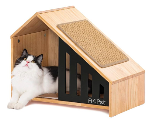 A4pet Cat House Wooden Cat Condo Cat Furniture Para Indoor C