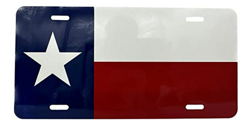 Cubierta Placa Auto De La Bandera De Texas, Aluminio